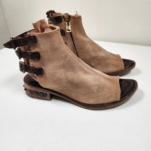 A.S. 98 Blush Leather Sandals Made In Bosnia Excellent Condition Size 38